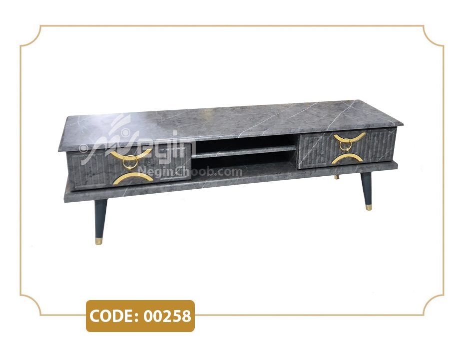 میز تلویزیون مدل 00258 صفحه MDF وکیوم پایه (ABS)