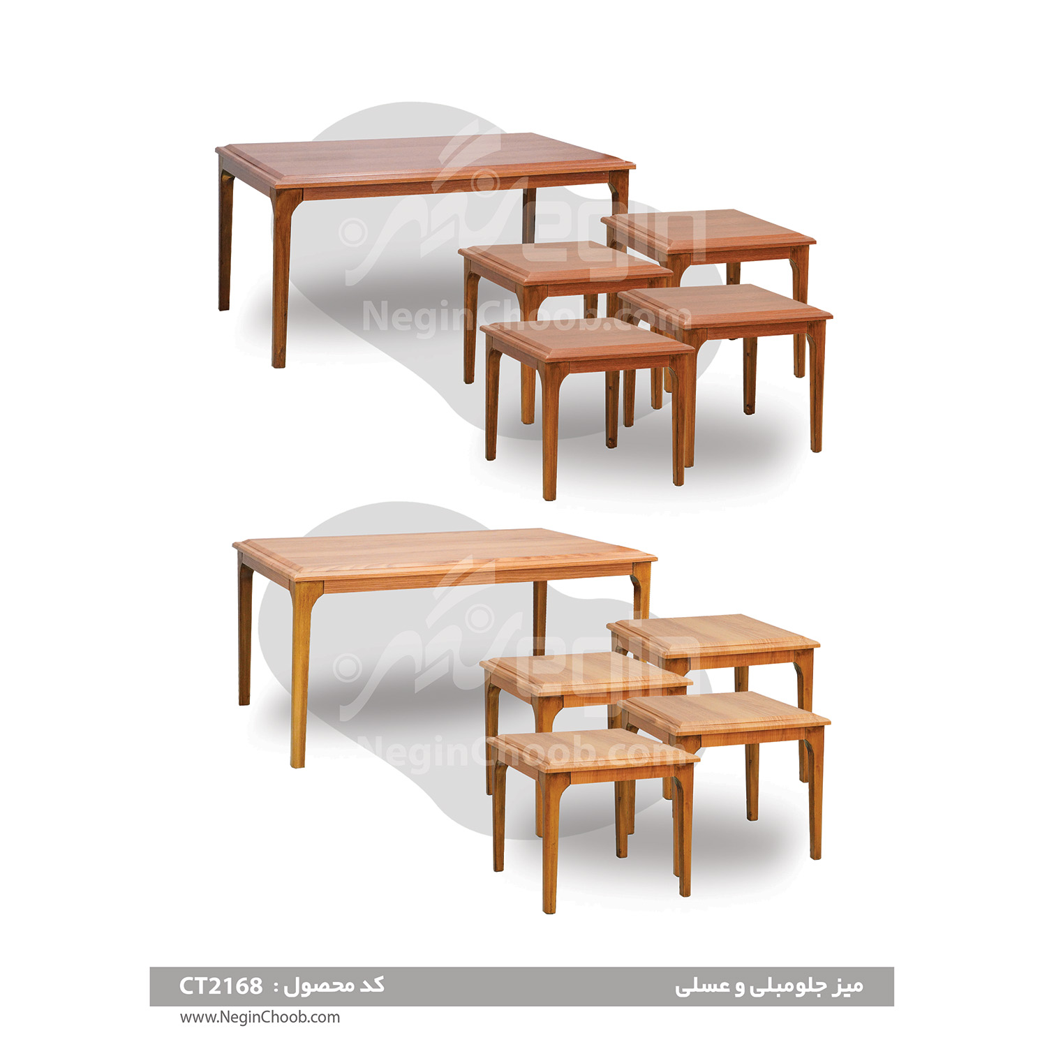 جلومبلی و عسلی مدل CT2168 بدنه MDF وکیوم پایه پلیمری (ABS)