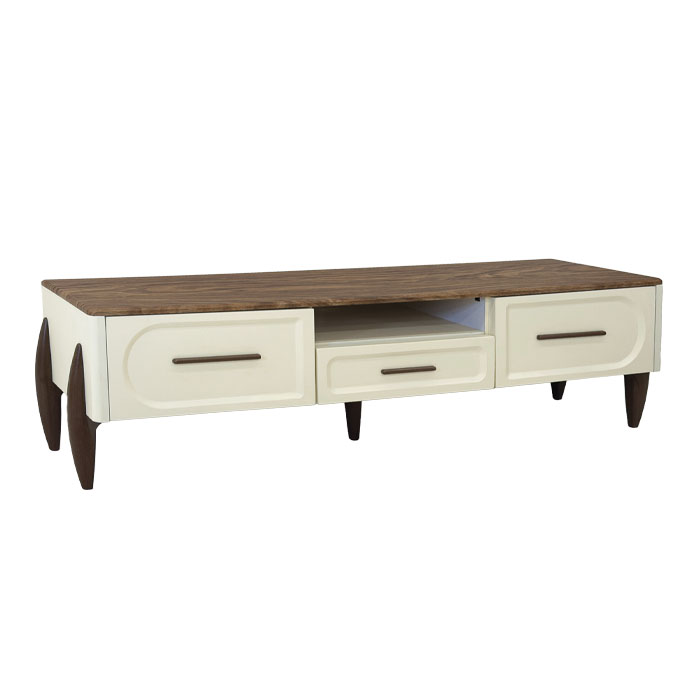 TT7148 میز تلویزیون مدل TT7148 بدنه ام دی اف وکیوم پایه پلیمری (ABS)